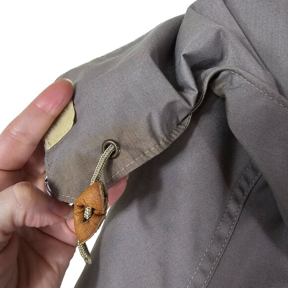 VTG 80s Woolrich Mens Mushroom Gray Thermal Parka L Hooded Pockets Outdoor - Picture 11 of 15